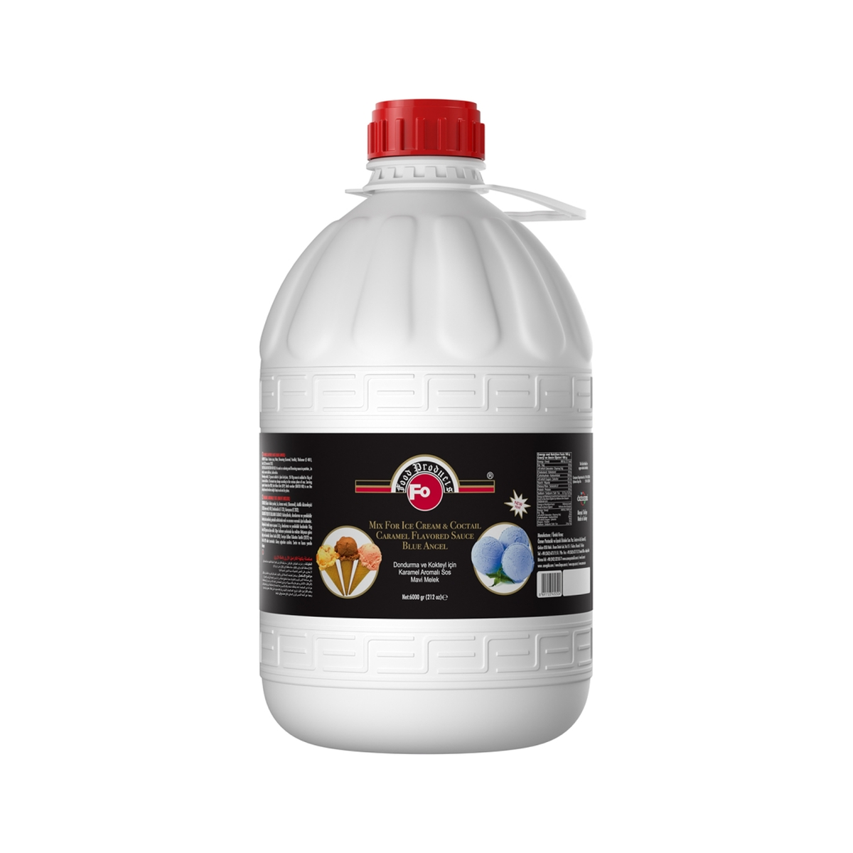 FO Karamel (Mavi Melek) Aromalı Dondurma ve Kokteyl Aromalı Sos 6kg